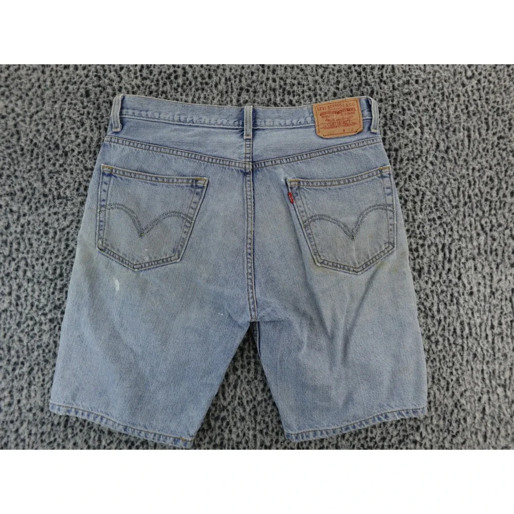 Levi's Mens Light Wash Distressed Denim Jean Shorts With Paint‎ Splatter Size 34